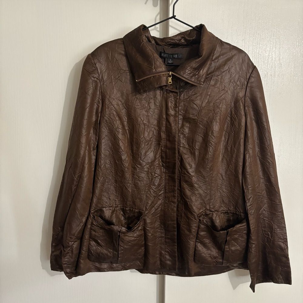 Lafayette 148 New York Crinkled Jacket – Size 12